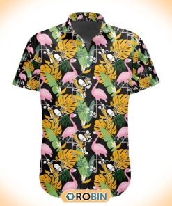 NHL Pittsburgh Penguins Flamingo Flowers Hawaiian Shirt NHL Pittsburgh Penguins Flamingo Flowers Hawaiian Shirt