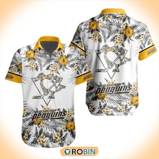 NHL Pittsburgh Penguins Special Floral Hawaiian Button Shirt