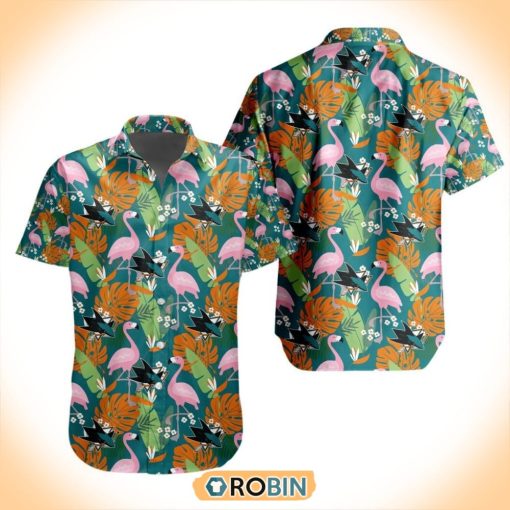 NHL San Jose Sharks Flamingo Flowers Hawaiian Shirt