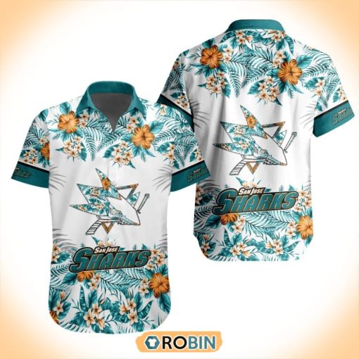 NHL San Jose Sharks Special Floral Hawaiian Button Shirt