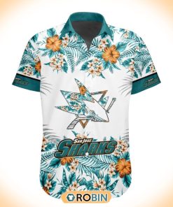NHL San Jose Sharks Special Floral Hawaiian Button Shirt NHL San Jose Sharks Special Floral Hawaiian Button Shirt