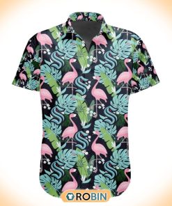 NHL Seattle Kraken Flamingo Flowers Hawaiian Shirt NHL Seattle Kraken Flamingo Flowers Hawaiian Shirt