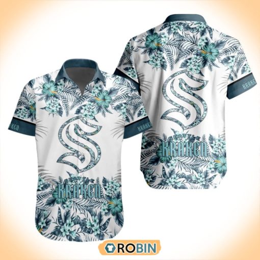 NHL Seattle Kraken Special Floral Hawaiian Button Shirt