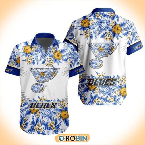 NHL St. Louis Blues Special Floral Hawaiian Button Shirt