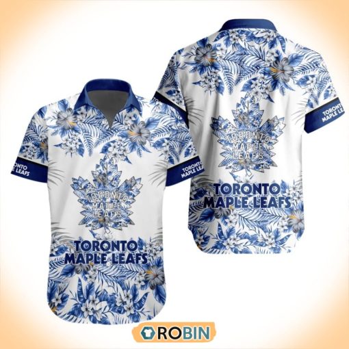 NHL Toronto Maple Leafs Special Floral Hawaiian Button Shirt
