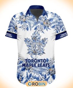 NHL Toronto Maple Leafs Special Floral Hawaiian Button Shirt NHL Toronto Maple Leafs Special Floral Hawaiian Button Shirt
