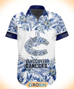 NHL Vancouver Canucks Special Floral Hawaiian Button Shirt NHL Vancouver Canucks Special Floral Hawaiian Button Shirt
