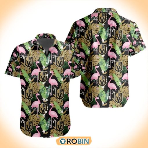 NHL Vegas Golden Knights Flamingo Flowers Hawaiian Shirt