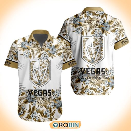 NHL Vegas Golden Knights Special Floral Hawaiian Button Shirt