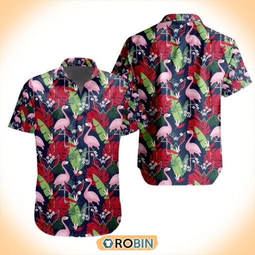 NHL Washington Capitals Flamingo Flowers Hawaiian Shirt