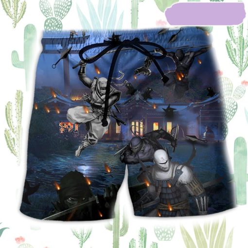 Ninja Overnight Dark Moon Beach Short, Gift for Holiday Summer