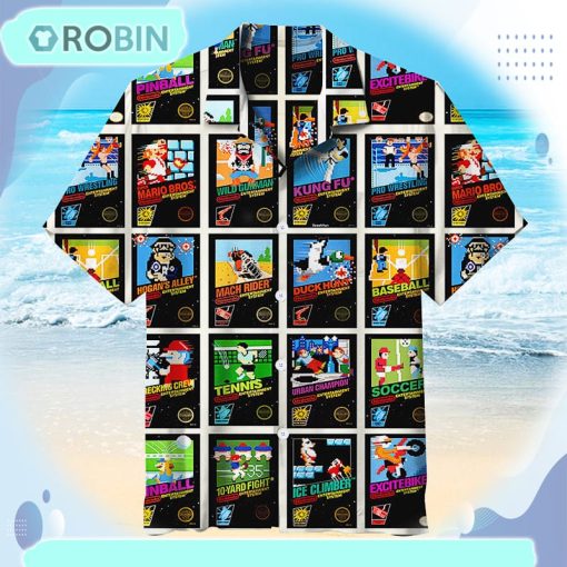 Nintendo 8-Bit Video Game Cover Universal Hawaiian Shirt