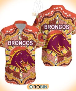 NRL Brisbane Hawaiian Shirt Broncos Indigenous Warm Vibes NRL Brisbane Hawaiian Shirt Broncos Indigenous Warm Vibes