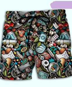 Nurse In The Life Beach Short, Gift for Holiday Summer