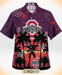 Ohio State Coconut Tree In Sunset Hawaiian Shirt