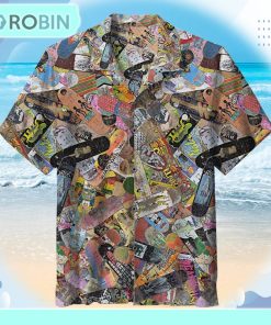 Old Skateboard Doodle Unisex Hawaiian Shirt