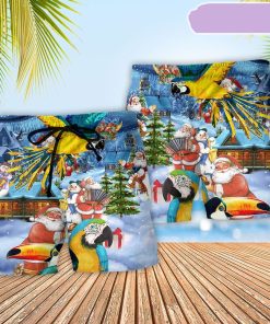Parrot High By The Beach Christmas Beach Short, Gift for Holiday Summer