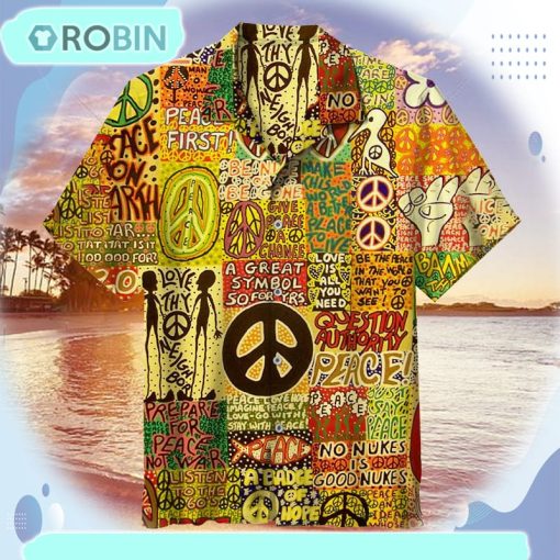 Peace & Love of Brotherhood of Man Revolution Unisex Hawaiian Shirt