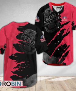 Peroni Brewery Metal Crack Pattern Baseball Jersey Shirt Style