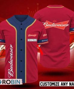 Personalized Basic Budweiser Baseball Jersey Shirt Style