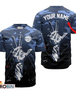 Personalized Busch Light Halloween Zombie’s Hand Baseball Jersey Shirt Style Personalized Busch Light Halloween Zombie’s Hand Baseball Jersey Shirt Style