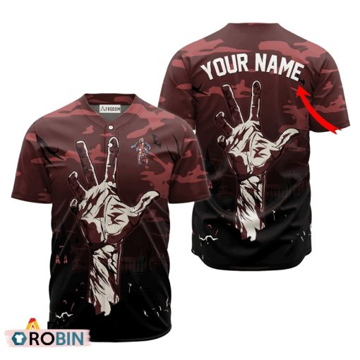 Personalized Captain Morgan Halloween Zombie’s Hand Baseball Jersey Shirt Style