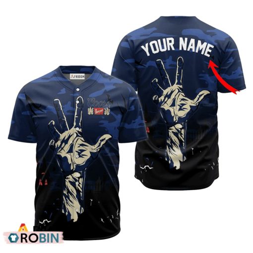 Personalized Coors Banquet Halloween Zombie’s Hand Baseball Jersey Shirt Style