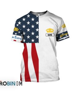 Personalized Corona Extra USA Flag 3D All Over Printed T-Shirt