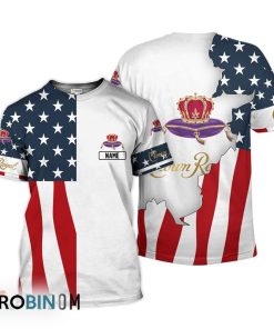 Personalized Crown Royal USA Flag 3D All Over Printed T-Shirt Personalized Crown Royal USA Flag 3D All Over Printed T-Shirt
