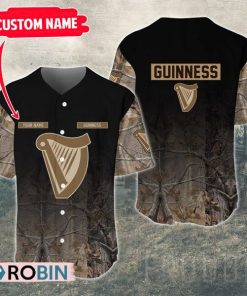 Personalized Deer Hunting Guinness Baseball Jersey Shirt Style
