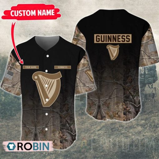 Personalized Deer Hunting Guinness Baseball Jersey Shirt Style