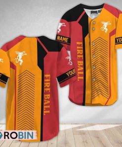 Personalized Fireball Cinnamon Baseball Jersey Shirt Style