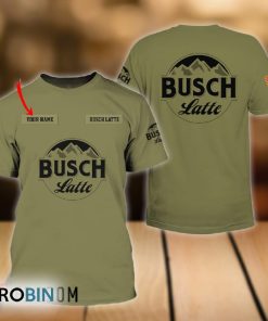 Personalized Military Green Busch Latte All Over Printed T-Shirt