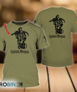 Personalized Military Green Captain Morgan T-shirt Personalized Military Green Captain Morgan T-shirt