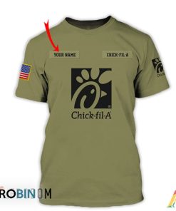 Personalized Military Green Chick Fil A All Over Printed T-Shirt