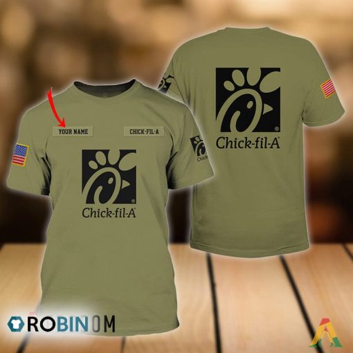 Personalized Military Green Chick Fil A All Over Printed T-Shirt