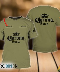 Personalized Military Green Corona Extra All Over Printed T-Shirt