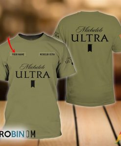 Personalized Military Green Michelob ULTRA All Over Printed T-Shirt Personalized Military Green Michelob ULTRA All Over Printed T-Shirt