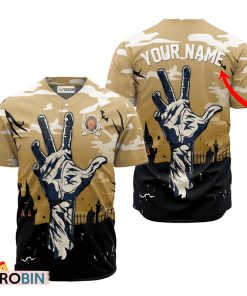 Personalized Miller Lite Halloween Zombie’s Hand Baseball Jersey Shirt Style