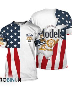 Personalized Modelo Negra USA Flag 3D All Over Printed T-Shirt