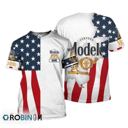 Personalized Modelo Negra USA Flag 3D All Over Printed T-Shirt