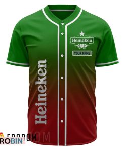 Personalized Red & Green Heineken Jersey Shirt Personalized Red & Green Heineken Jersey Shirt