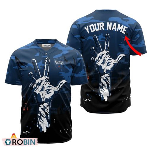 Personalized Samuel Adams Halloween Zombie’s Hand Baseball Jersey Shirt Style