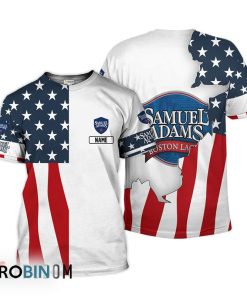 Personalized Samuel Adams USA Flag 3D Printed T-Shirt