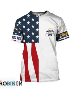 Personalized Twisted Tea USA Flag 3D All Over Printed T-Shirt