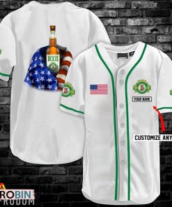 Personalized Vintage White USA Flag Dixie Beer Jersey Shirt