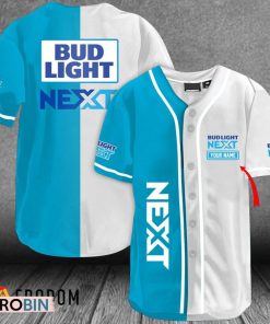 Personalized White Blue Duo Bud Light Next Baseball Jersey Shirt Style Personalized White Blue Duo Bud Light Next Baseball Jersey Shirt Style