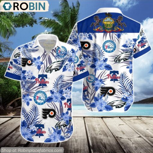 Philadelphia Eagles, 76ers, Phillies, Flyers Hawaiian Shirt