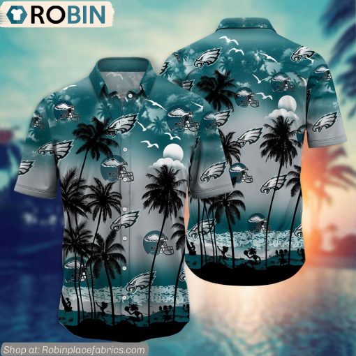 Philadelphia Eagles Aloha Palm Tree Hawaiian Shirt