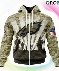 Philadelphia Eagles NFL Salute To Service 3D Hoodie, Philadelphia Eagles Unique Gifts